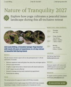 Nature of tranquility workshop poster